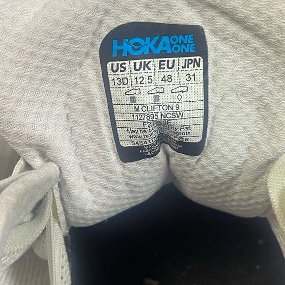 Hoka One One WhiteClifton Sneakers Size 13 D worn just a couple of times